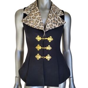 Vintage Alberto Makali Animal Print themed Vest - Size 4